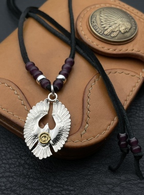 思涵鹿皮绳925925纯银琉璃