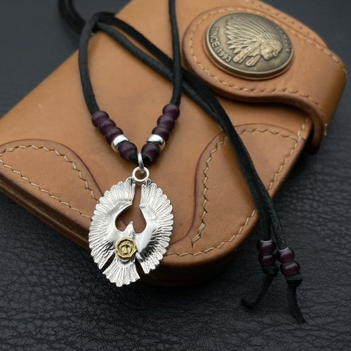 思涵鹿皮绳925925纯银琉璃