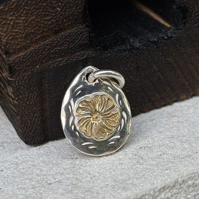 唐草纹吊坠925纯银男女百搭吊坠