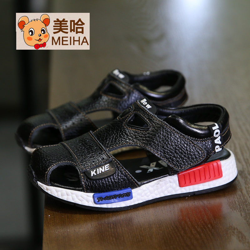 Sandales enfants en cuir Baotou totem pour été - semelle caoutchouc Wear - Ref 1053451 Image 3