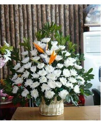丧事花篮白事去世丧葬追悼会祭奠悼念葬礼上海鲜花店扫墓上坟吊唁