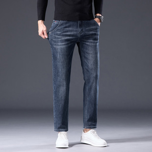普洛克正品 新款男修身小脚裤8分裤弹力非羽绒裤牛仔九分裤长裤子