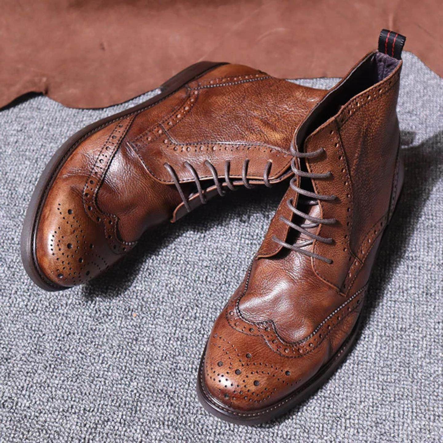 普洛克正品 靴男英伦高帮男士短靴真皮水洗复古固特异手工布靴子,流行男鞋,马丁靴,淘宝优惠券,粉丝福利购,淘宝优惠卷