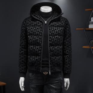 普洛克正品 025冬季新款潮流翻领短款休闲韩版外套轻薄鸭绒夹克男