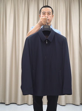 普洛克正品 蓝色翻领行政商务夹克 牛奶丝 色中青年茄克外套