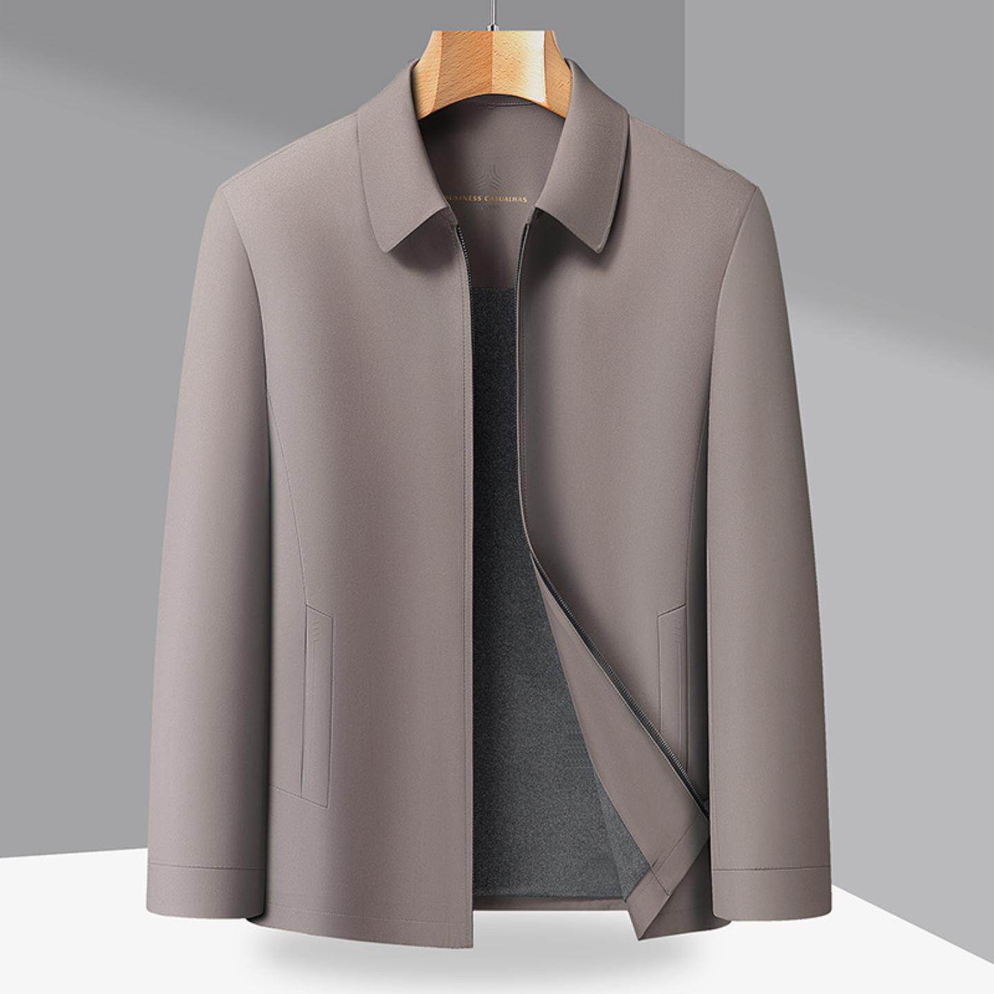 普洛克正品 男商务休闲潮胖皮夹克立领皮衣加大码机车老钱风皮衣