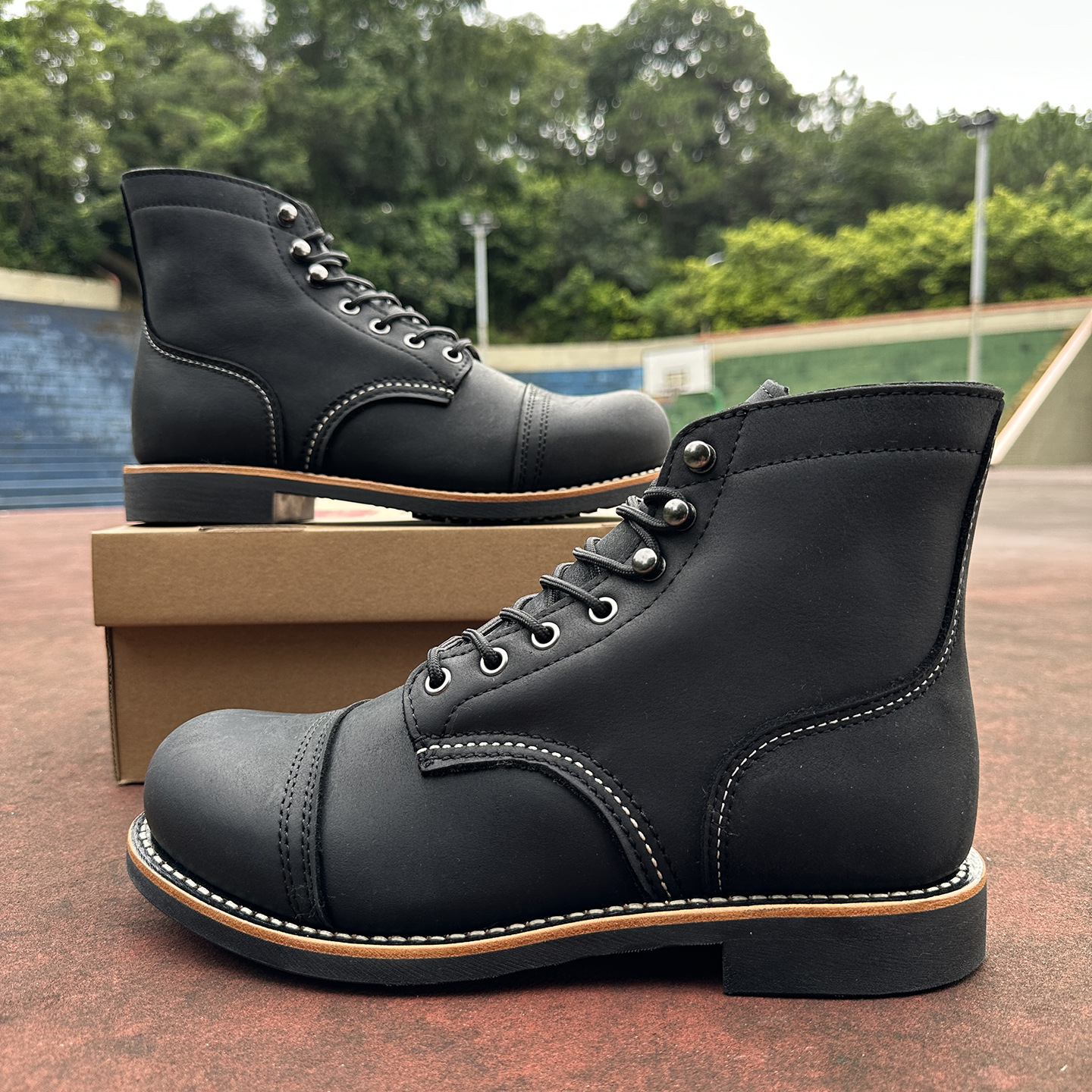 普洛克正品 高帮复古德比商务牛皮休闲大头鞋男鞋英伦时尚真皮鞋