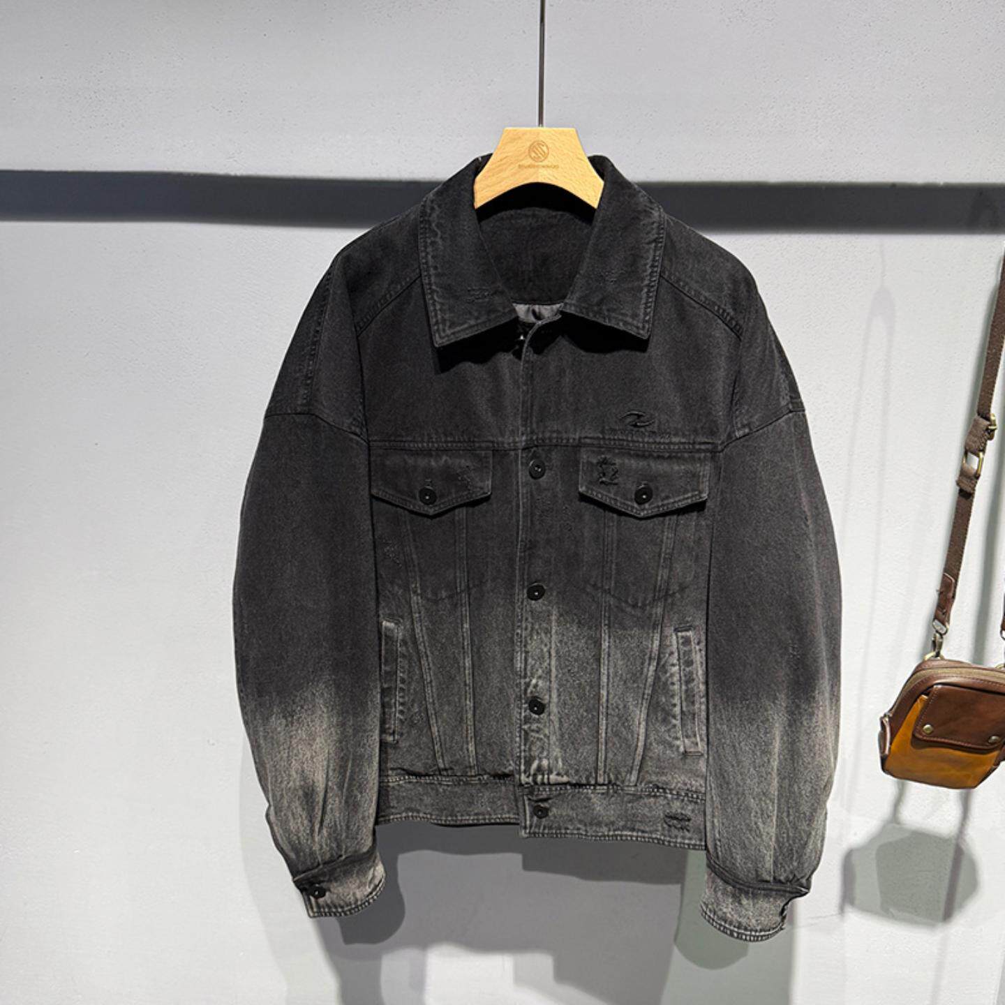 普洛克正品 桑蚕丝毛衣男装秋秋冬新冬老钱风针织上衣外套男保暖