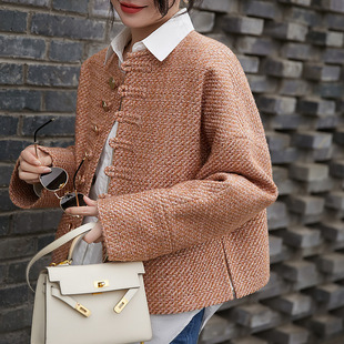 普洛克正品 香风外套高级感春秋款女士粗花呢短外套女装秋季新款