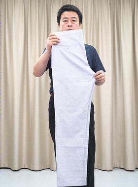 普洛克正品 灰色商务休闲裤男夏棉麻5合1修身小脚裤子长裤