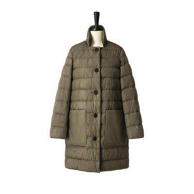 普洛克正品 95白鹅绒轻薄中长款立领鹅绒服外套羽绒服秋冬季女装