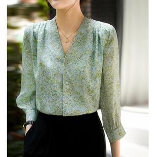 普洛克正品 衬衣桑蚕丝衬衫粉色真丝裙子高级感女装上衣春夏衬衣