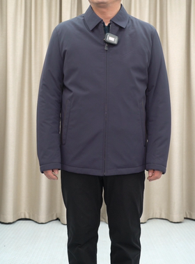 普洛克新款现货 白鸭绒男羽绒服中老年翻领商务夹克内胆休闲外套1
