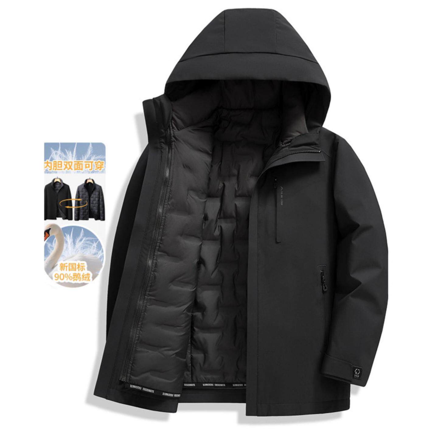 普洛克正品 羽绒服产品冬季户外鹅绒内胆冲锋衣防寒爸爸冬装外套