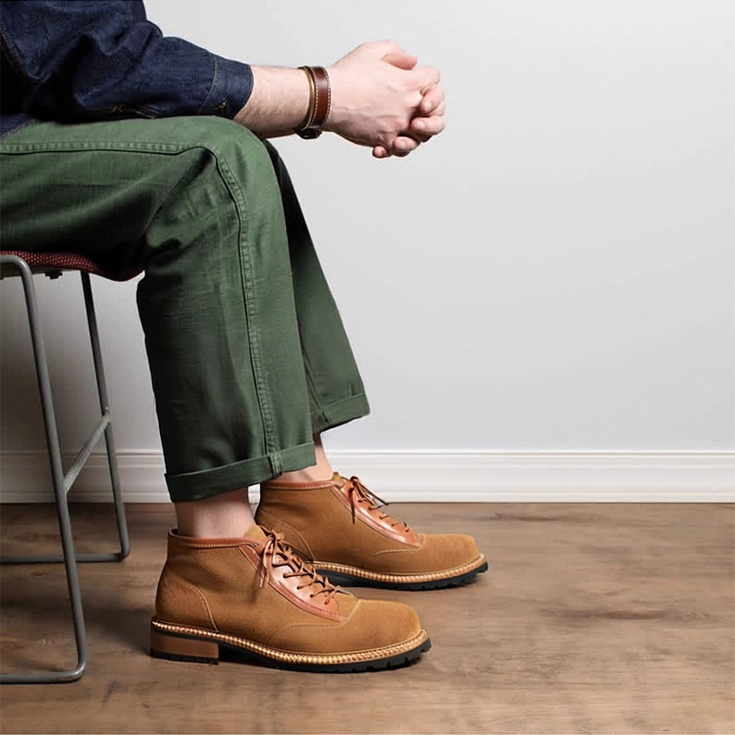 普洛克正品 高帮反绒皮马丁皮靴经典个性英伦复古风工装休闲短靴