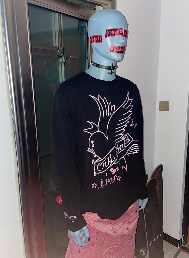 梦与梦之罪 Lil Peep纪念复古街头朋克亚Y2K风格长袖T恤