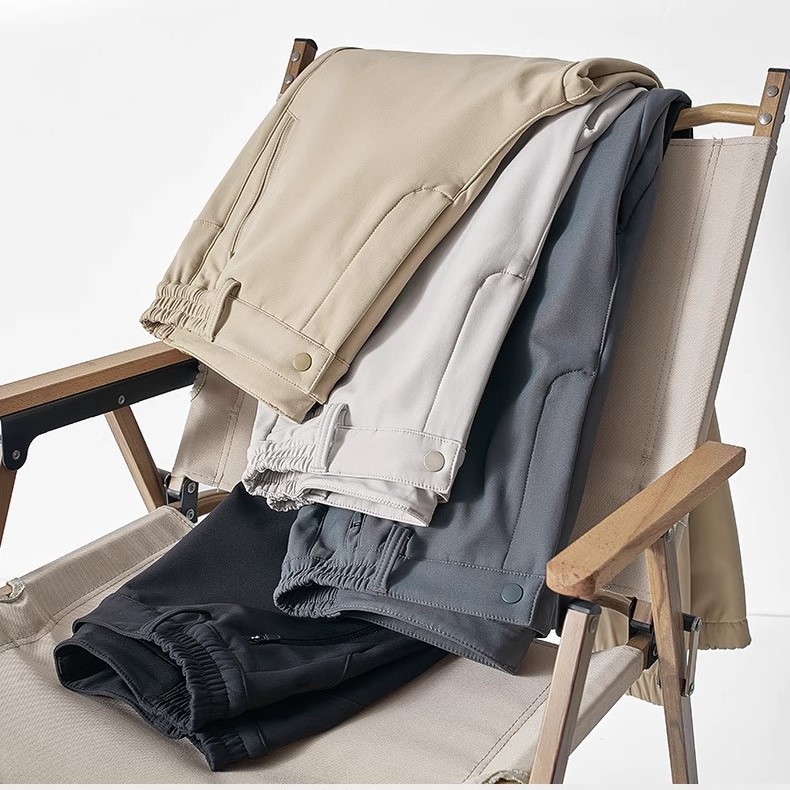 2025秋冬新款户外冲锋裤防风保暖抓绒软壳裤情侣款休闲束脚裤男女