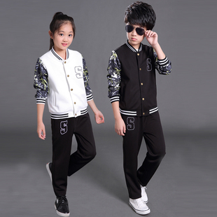 男童秋季 韩版 新款 儿童装 中大童棒球服套装 小孩春秋女童运动两件套