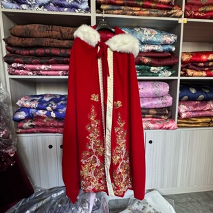 女斗篷披风披肩外套加厚保暖斗篷披风寿衣