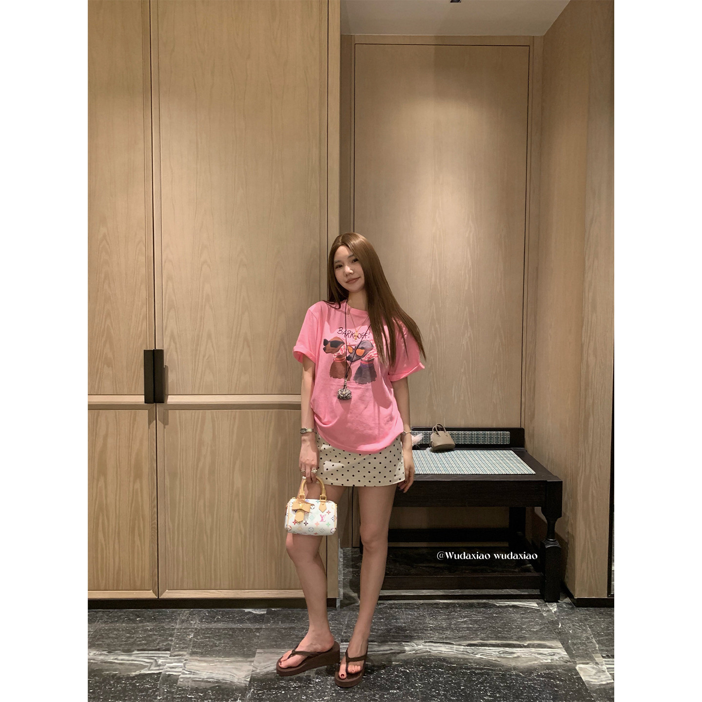 （吴大笑）星野甜莓～减龄洋气百搭显瘦可爱卡通印花圆领纯棉短袖
