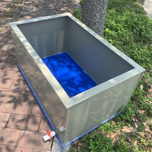 pp塑料板加厚养殖箱大型海鲜蓝底海鲜池钓鱼院子阳台定做市场水箱 - 封面