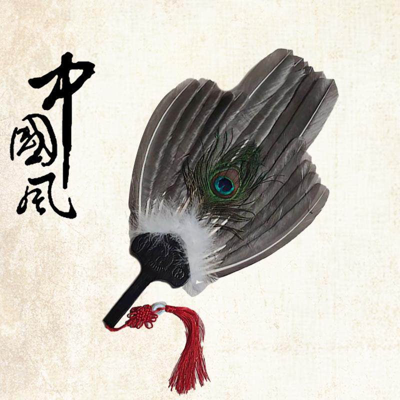 中式鹅毛扇子孔明扇大号羽毛扇孔雀毛扇手工艺礼品扇复古风诸葛亮,家居饰品,工艺扇/团扇/喜扇/折扇,淘宝优惠券,粉丝福利购,淘宝优惠卷