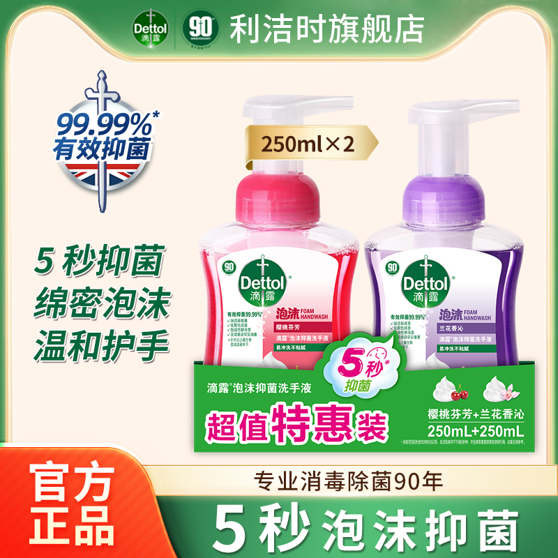 滴露家用抑菌泡沫洗手液250ml