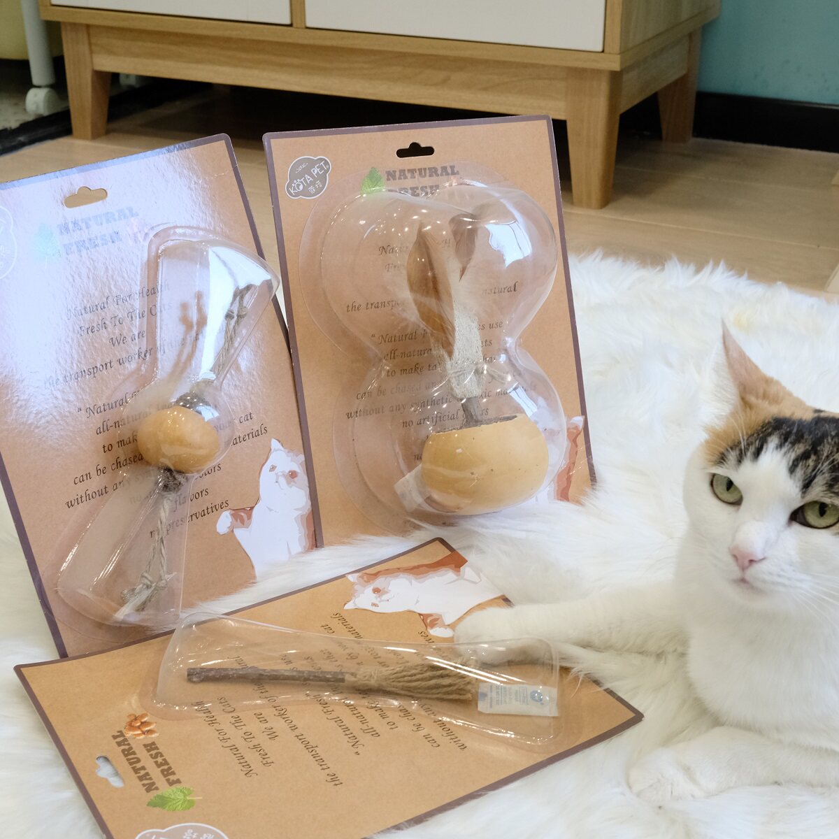 啦调酱 KOTA蔻塔猫薄荷棒棒糖自木天蓼魔法扫帚磨牙不倒翁猫玩具
