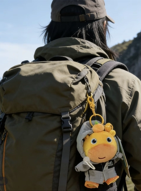 【娃衣含娃】水豚登山噜噜户外徒步玩偶10cm冲锋衣毛绒背包挂件
