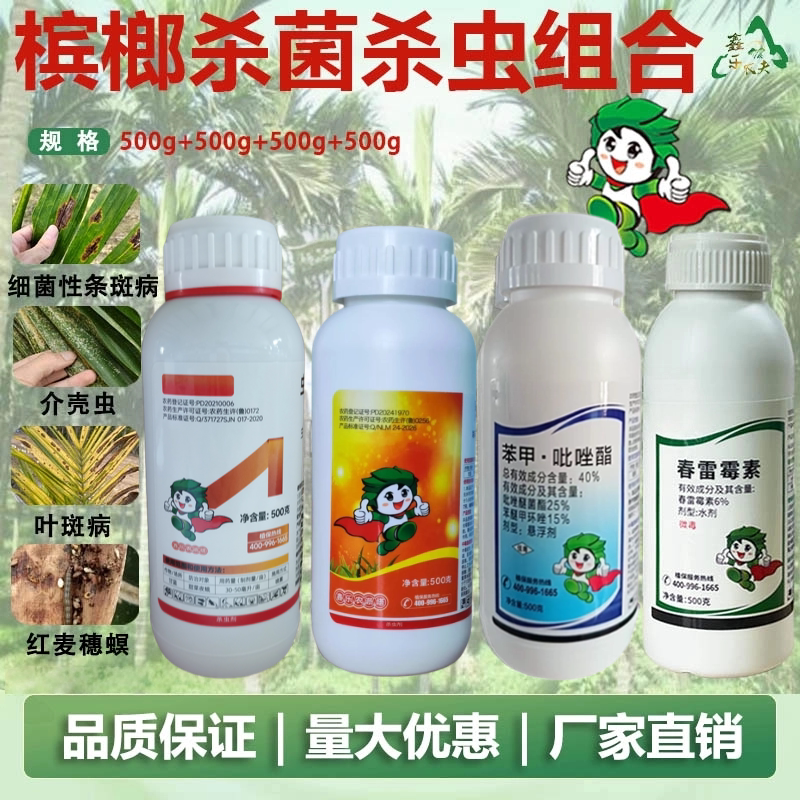 槟榔套组叶斑芽腐炭疽条斑椰心叶甲钻心虫蚂蚁红脉穗螟抖音同款