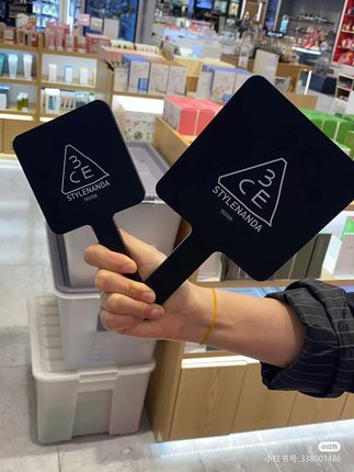 水7家 现货！3ce韩国stylenanda大号化妆镜（3色)nanda镜子手拿镜