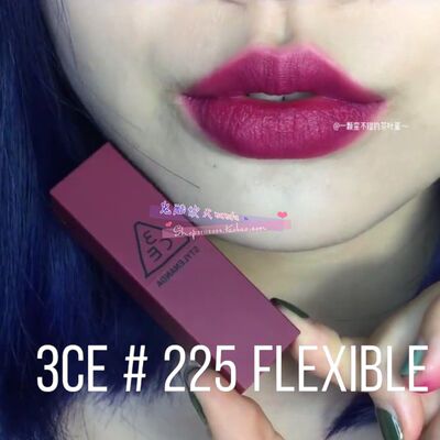 韩国3ce口红雾面紫色口红哑光丝绒紫罗兰色玫瑰色223 224 225唇膏