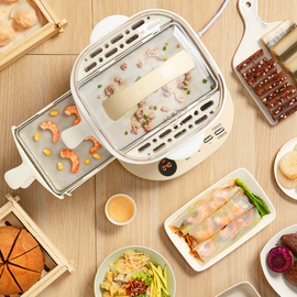 小熊廣東腸粉機家用雙層小型迷你多功能蒸箱盤抽屜式家庭式早餐機圖片
