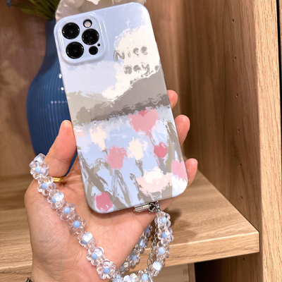 菲林壳手机链手机壳花花少女壳