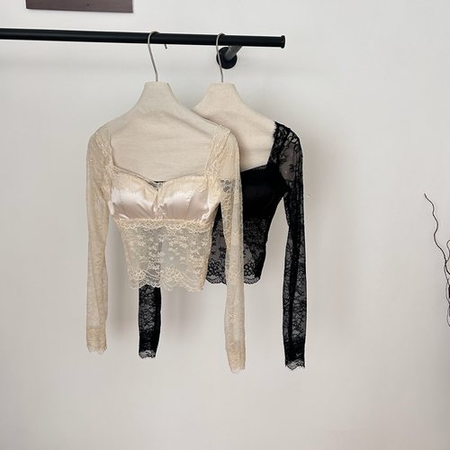 多种蕾丝拼接美背打底上衣