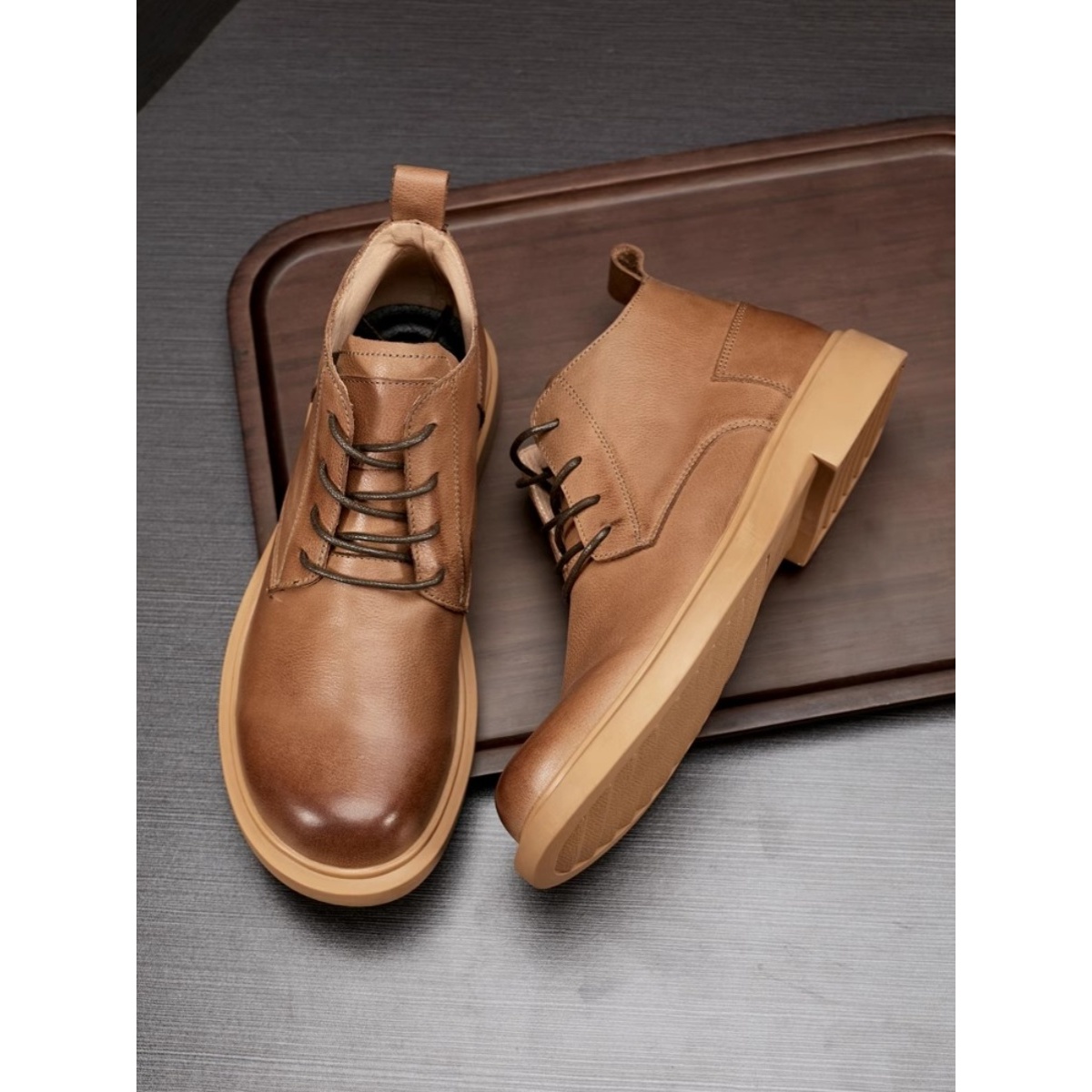 帕达索马丁靴男秋冬2025新款休闲百搭男靴时尚皮靴中帮靴子230995