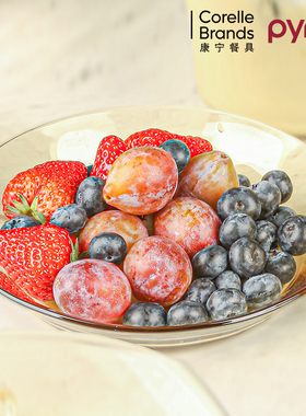 Pyrex康宁餐盘鱼盘2025新款盘子菜盘家用高档琥珀色玻璃餐具套装