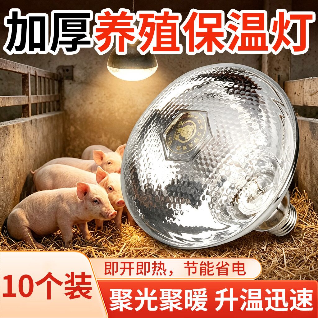 猪博士猪用保温灯养殖场专用小鸡育雏猪保暖灯泡加热取暖烤灯泡图片