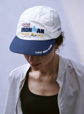 IRONMAN法国尼斯大铁赛事帽 boco联名速干五片帽 户外跑步遮阳帽