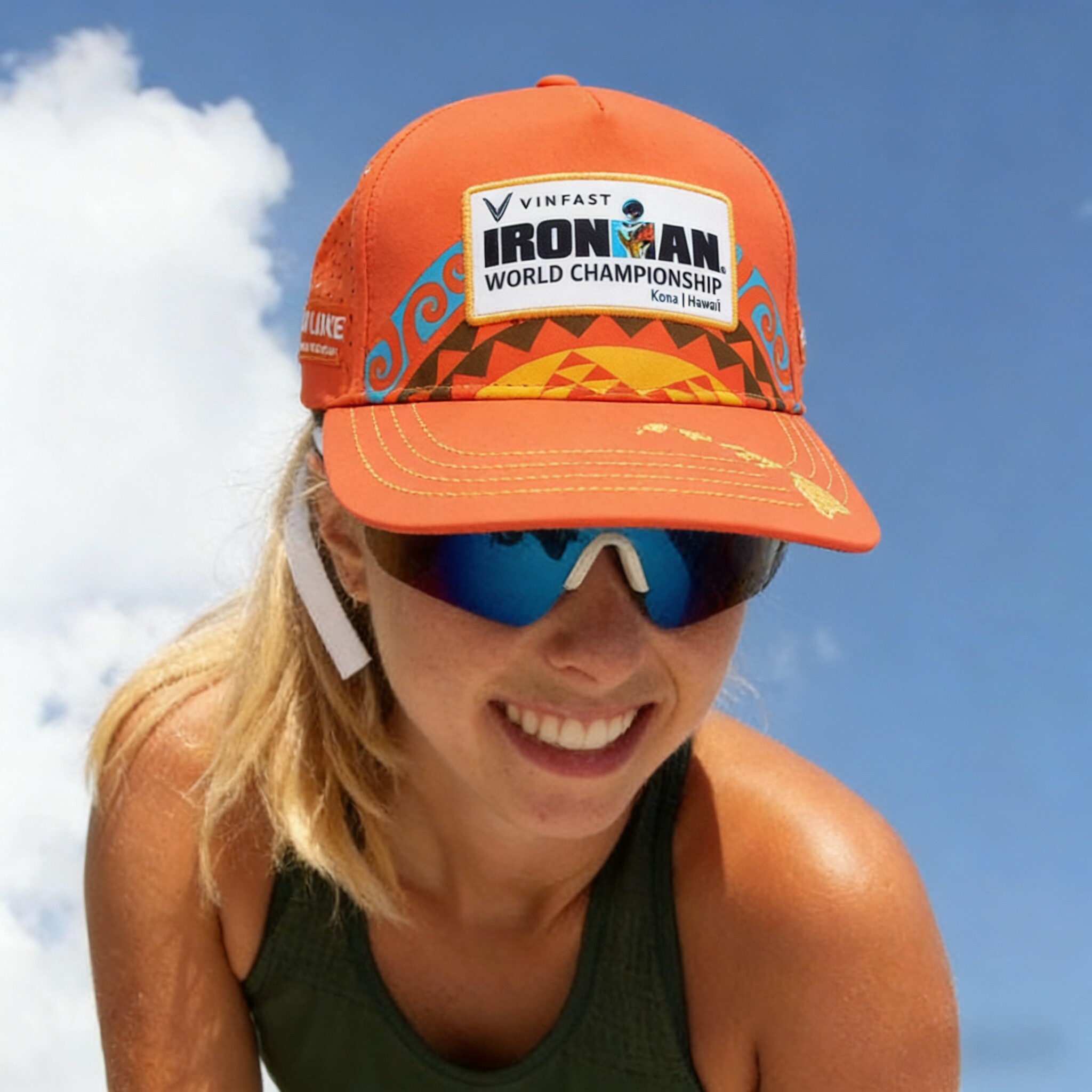 Vinfast联名IRONMAN世界锦标赛纪念帽Kona Hawaii铁人三项运动帽