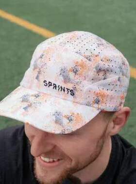 Sprints HyperG竞速跑步帽 泼墨印花 轻量化速干透气马拉松运动帽