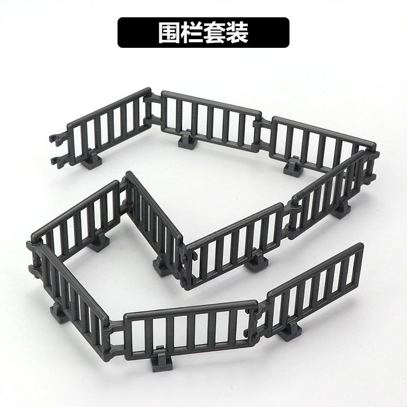 积木城市警察围栏小颗粒拼插