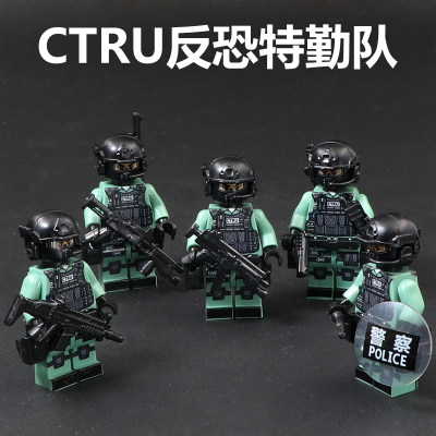 香港警察反恐模型益智拼装玩具