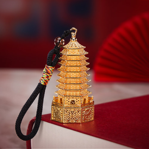 黄铜《花丝九层文昌塔》挂件礼品