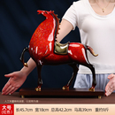 饰品送礼佳品 家居客厅办公室桌面装 黄铜大漆马摆件 马到成功