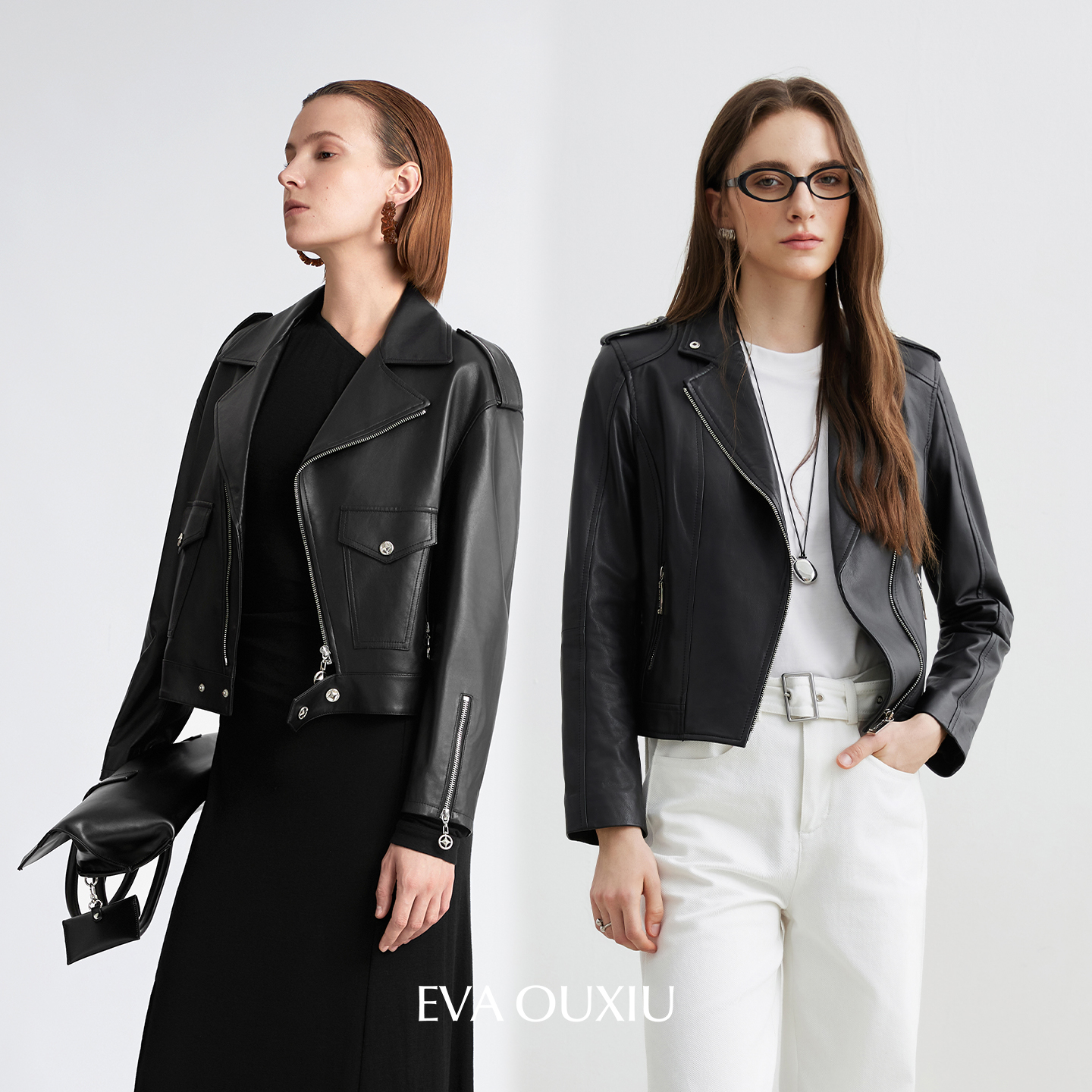 超帅的简约短外套皮衣西装