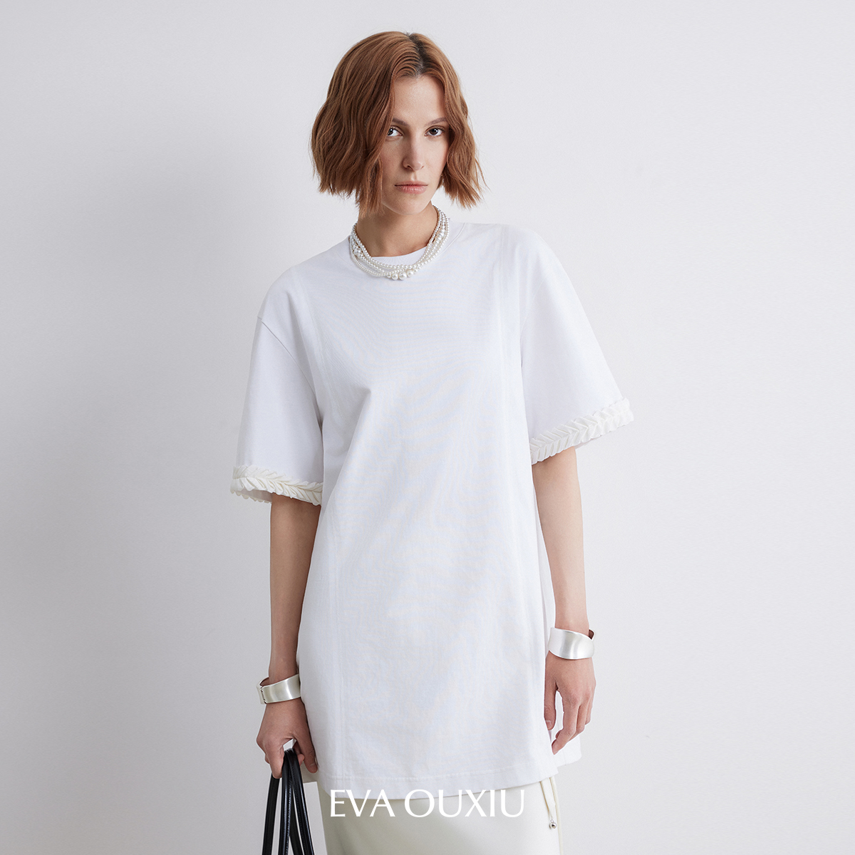 精梳棉连衣裙简约新品休闲重工