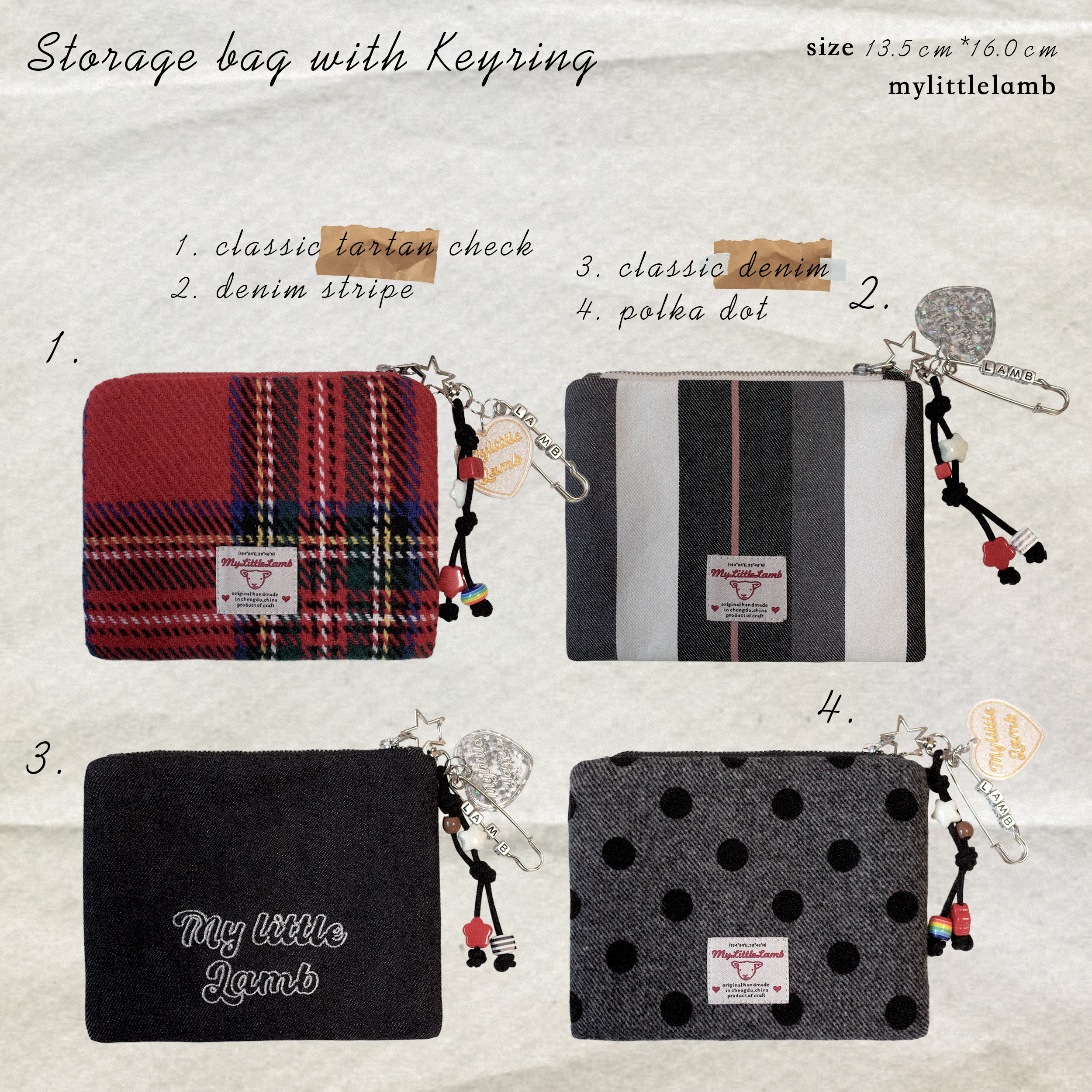 mylittlelamb 20. “kirakira” 手工自制 小物收纳包 定制挂件