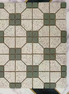 绿色马赛克瓷砖复古怀旧古典装修茶餐厅厨房卫生间阳台防滑墙地砖
