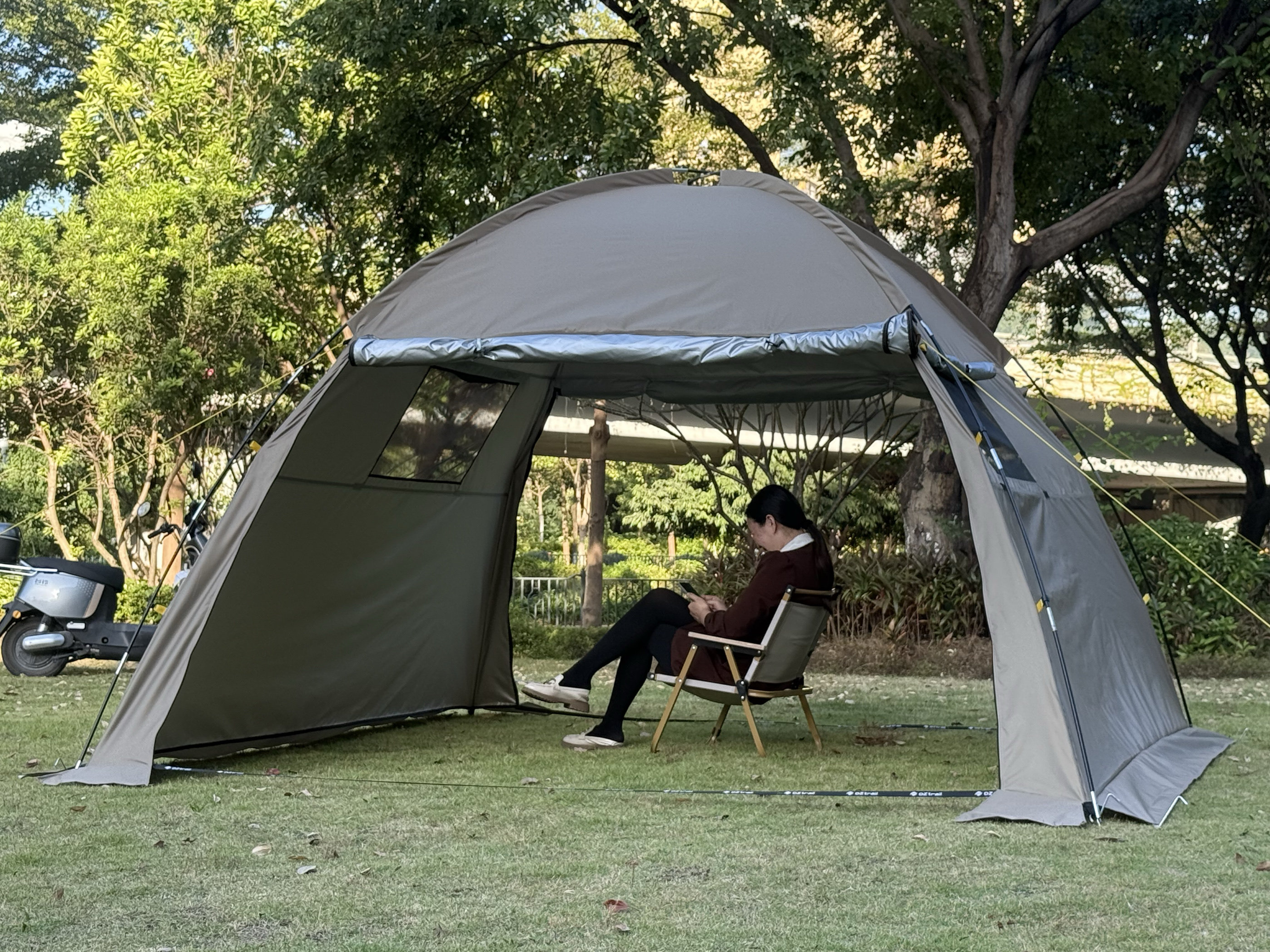 防紫外线超大户外钓鱼凉棚遮阳棚烧烤棚沙滩天幕帐篷多人防晒防雨